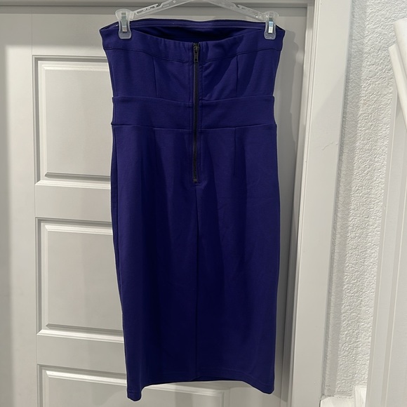 Forever 21 Purple Strapless Scuba Dress - Picture 2 of 3